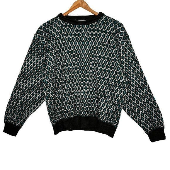 Vintage Patterned Jantzen Made in USA Sweater - Picture 1 of 5